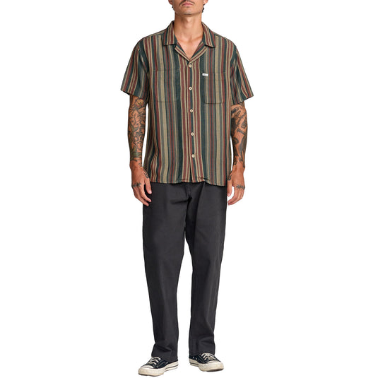 RVCA Exotica Stripe Short Sleeve Button-Up Shirt