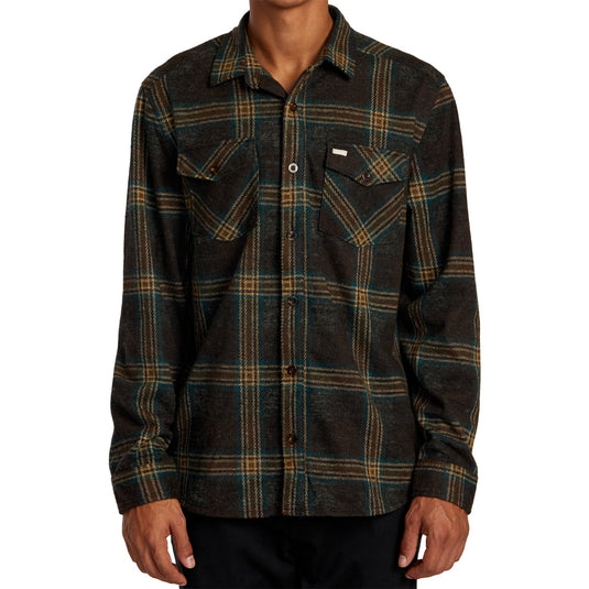 RVCA Vacancy Long Sleeve Shirt - Chocolate RVCA Vacancy Long Sleeve Shirt - Chocolate