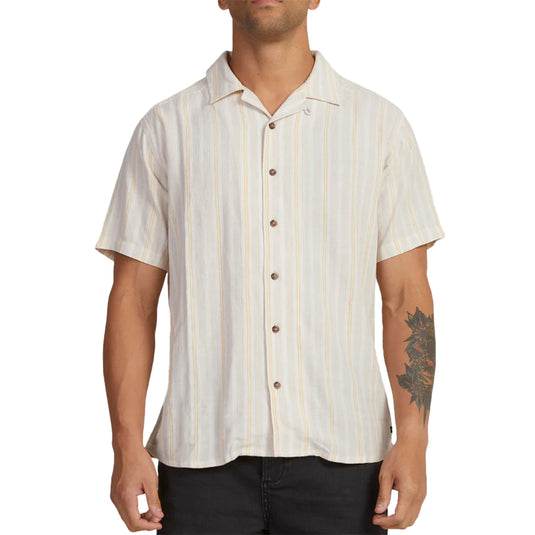 RVCA Beat Stripe Short Sleeve Button-Up Shirt 1