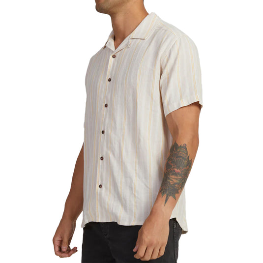 RVCA Beat Stripe Short Sleeve Button-Up Shirt