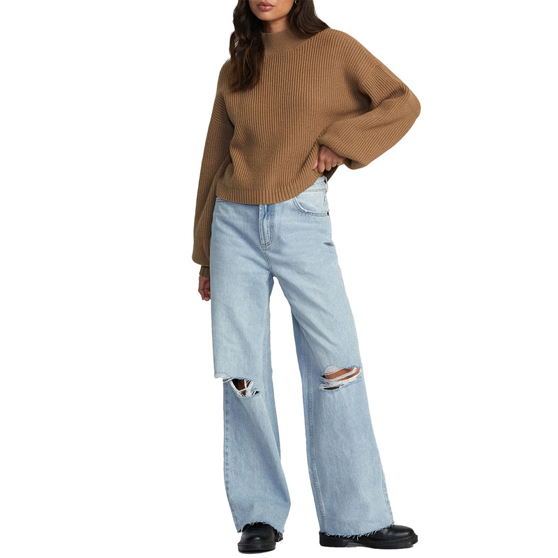 Load image into Gallery viewer, RVCA Women's Dream Cycle Turtleneck Sweater
