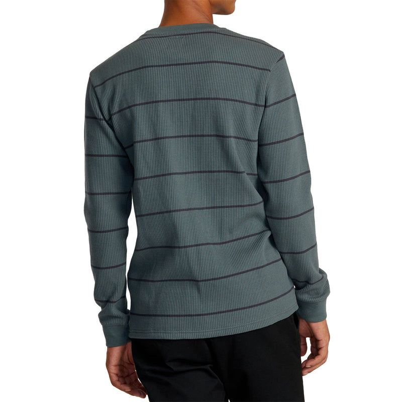 Load image into Gallery viewer, RVCA Dayshift Thermal Stripe Long Sleeve Shirt
