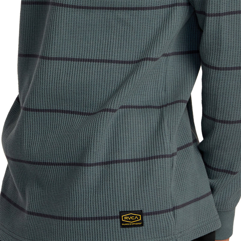 Load image into Gallery viewer, RVCA Dayshift Thermal Stripe Long Sleeve Shirt
