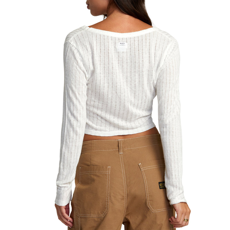 Load image into Gallery viewer, RVCA Women's Homecoming Pointelle Crop Top
