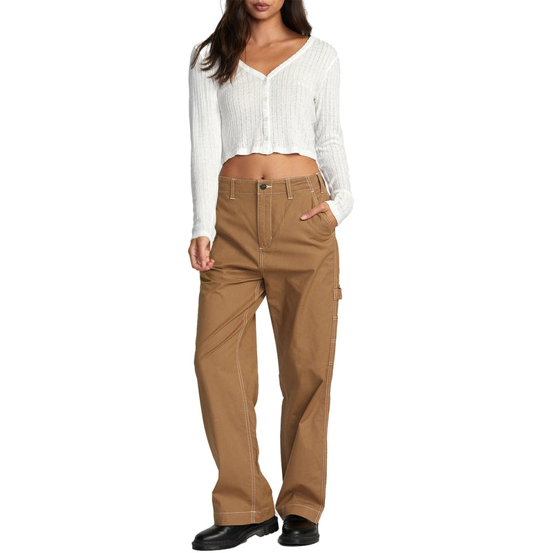 Load image into Gallery viewer, RVCA Women's Homecoming Pointelle Crop Top
