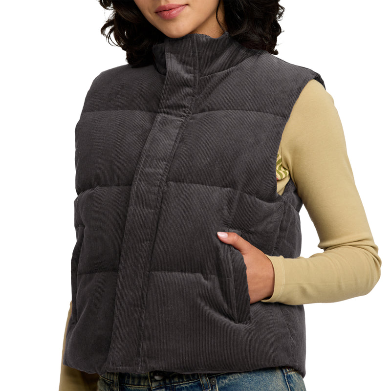 Load image into Gallery viewer, RVCA Women&#39;s Eezeh Puffer Zip Vest
