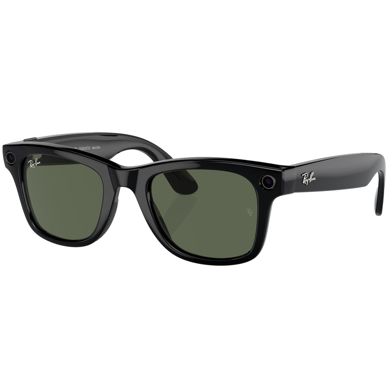 Load image into Gallery viewer, Ray-Ban Meta Gen 1 Wayfarer Sunglasses - Shiny Black/G15 Green
