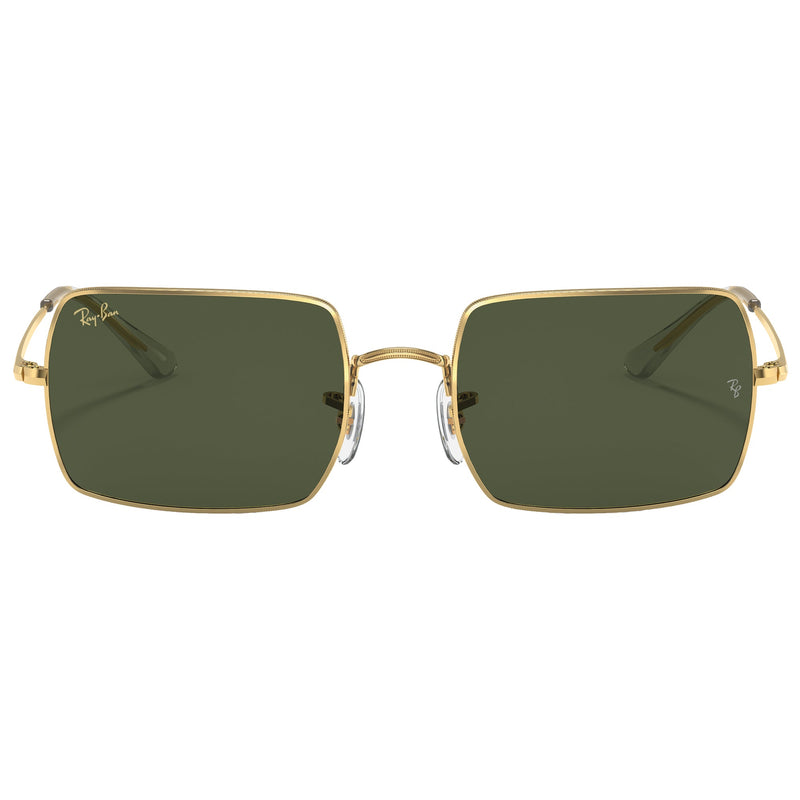 Load image into Gallery viewer, Ray-Ban Women&#39;s Rectangle 1969 Sunglasses - Polished Gold/Green
