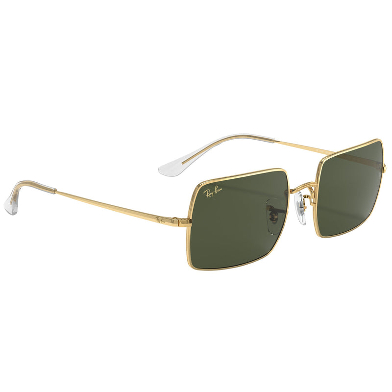 Load image into Gallery viewer, Ray-Ban Women&#39;s Rectangle 1969 Sunglasses - Polished Gold/Green
