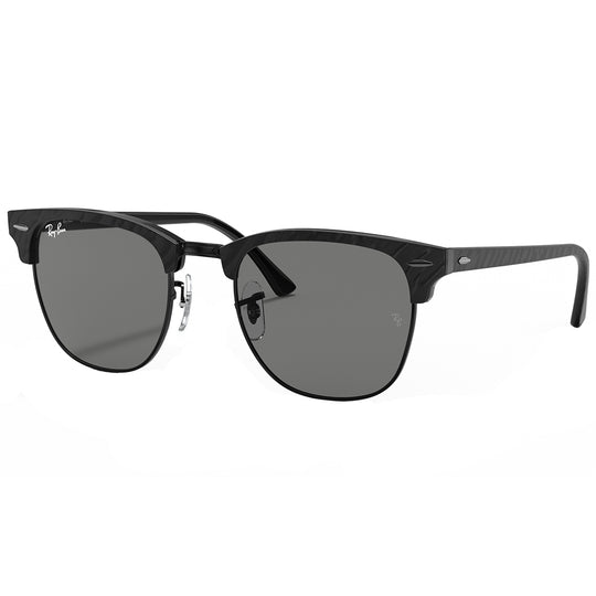 Ray-Ban Clubmaster Marble Sunglasses - Polished Black/Dark Gray