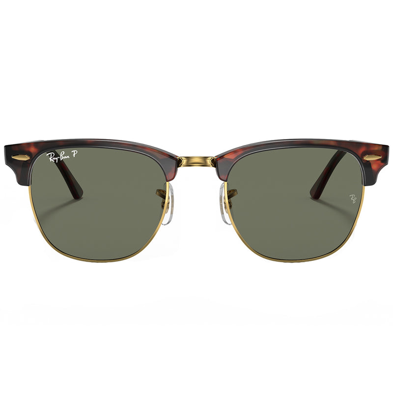 Load image into Gallery viewer, Ray-Ban Clubmaster Classic Polarlized Sunglasses - Polished Tortoise on Gold/Green
