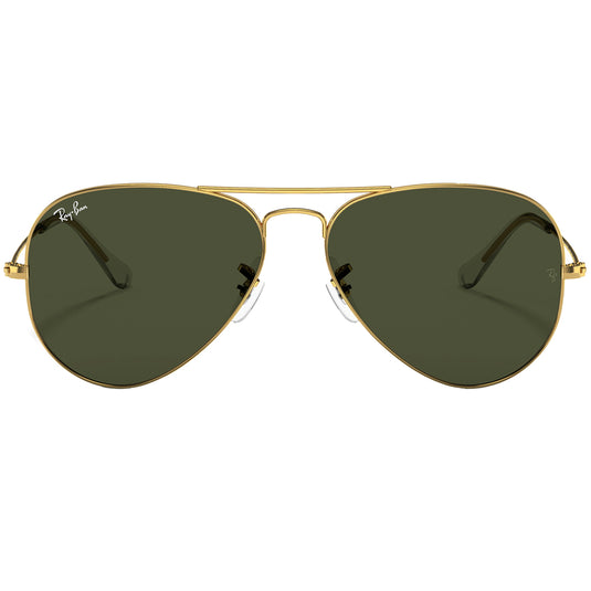 Ray-Ban Aviator Classic Sunglasses - Polished Gold/Green