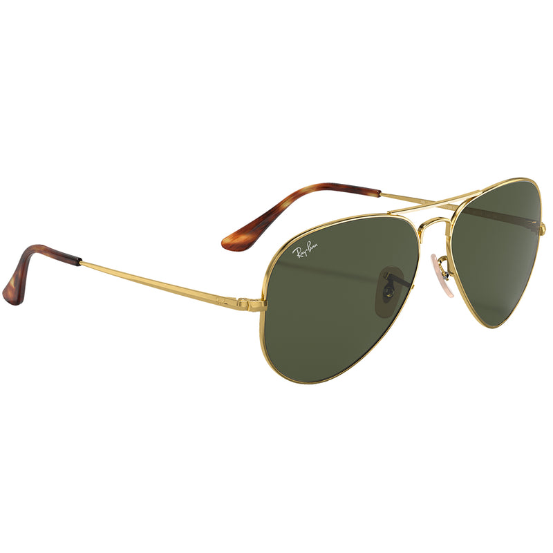 Load image into Gallery viewer, Ray-Ban Aviator Metal II Sunglasses - Polished Gold/Green
