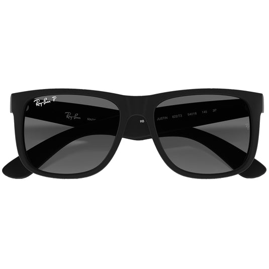 Ray-Ban Justin Classic Polarized Sunglasses Matte Black/Grey