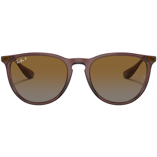 Ray-Ban Erika Classic Polarized Sunglasses - Polished Transparent Dark Brown/Brown 2