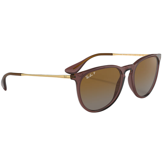 Ray-Ban Erika Classic Polarized Sunglasses - Polished Transparent Dark Brown/Brown
