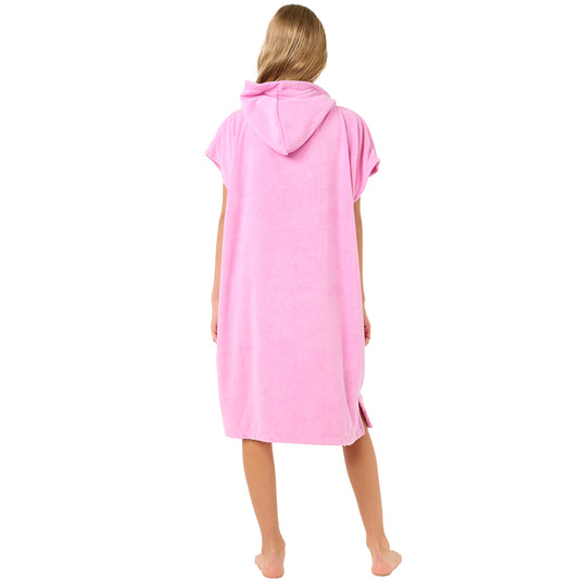 Rip Curl Youth Classic Surf Hooded Towel Changing Poncho - Pink 2