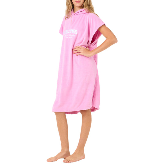 Rip Curl Youth Classic Surf Hooded Towel Changing Poncho - Pink 4