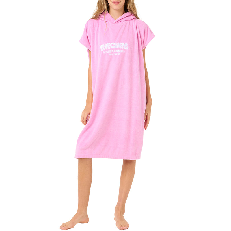 Load image into Gallery viewer, Rip Curl Youth Classic Surf Hooded Towel Changing Poncho - Pink 3
