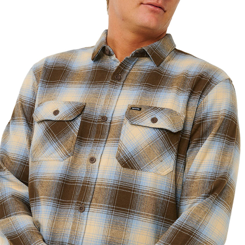 Load image into Gallery viewer, Rip Curl Count Long Sleeve Button-Up Flannel Shirt 4
