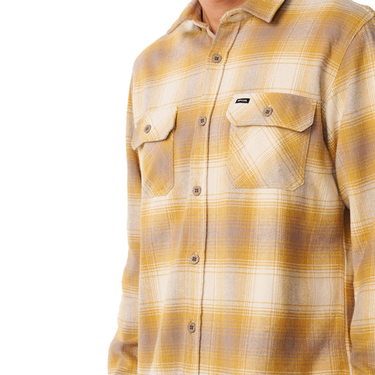 Rip Curl Count Long Sleeve Button-Up Flannel Shirt 5