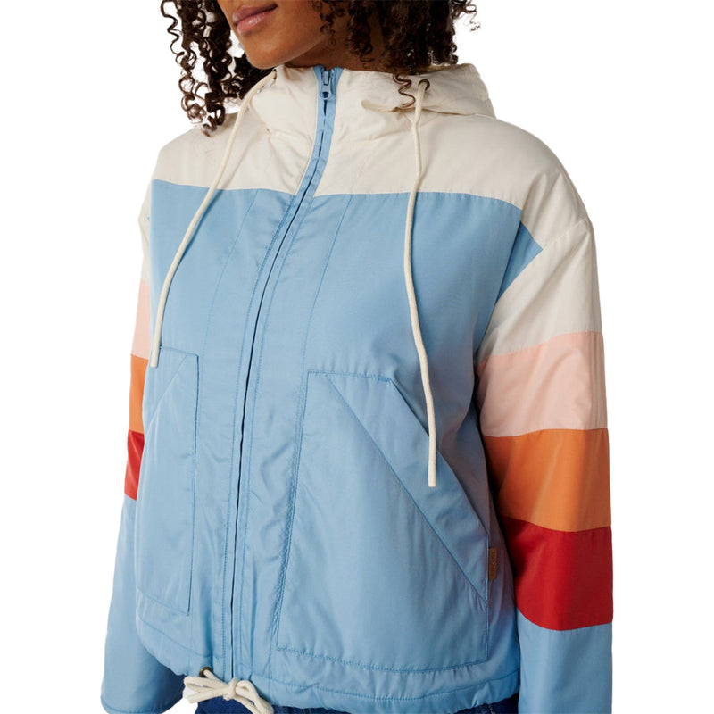 Load image into Gallery viewer, Rip Curl Women's Keepsakes Hooded Zip-Up Bomber Jacket 4
