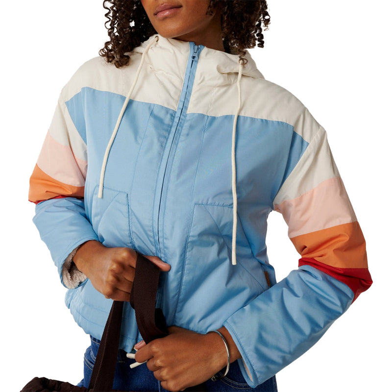 Load image into Gallery viewer, Rip Curl Women's Keepsakes Hooded Zip-Up Bomber Jacket 5
