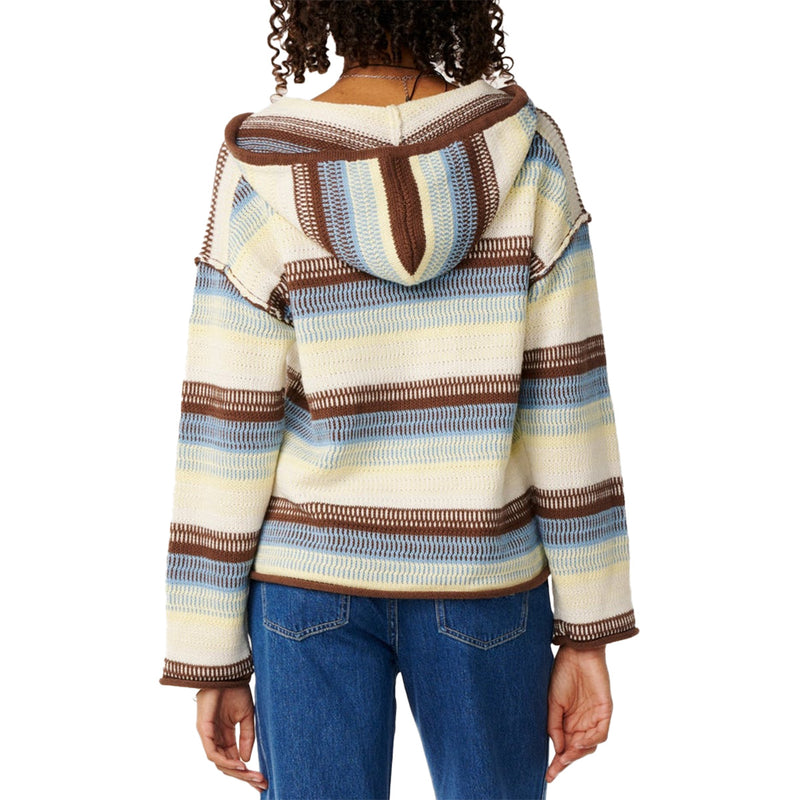 Load image into Gallery viewer, Rip Curl Women's Retro Swell Stripe Hooded Sweater Poncho
