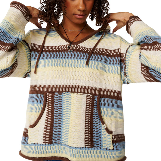 Rip Curl Women's Retro Swell Stripe Hooded Sweater Poncho