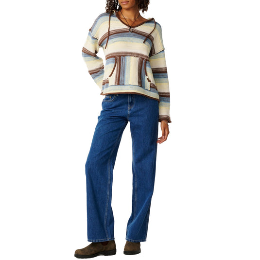 Rip Curl Women's Retro Swell Stripe Hooded Sweater Poncho