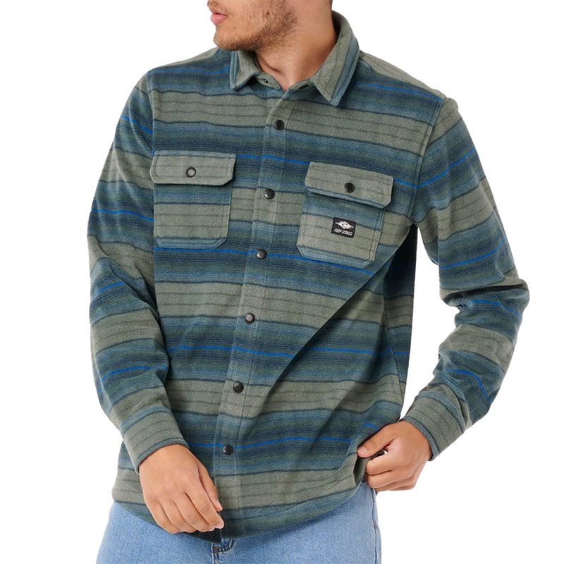 Load image into Gallery viewer, Rip Curl Fun Times Long Sleeve Snap-Button Polar Fleece Shirt 
