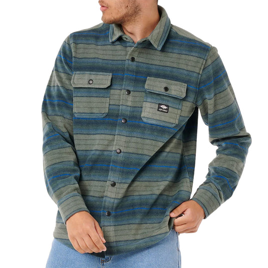 Rip Curl Fun Times Long Sleeve Snap-Button Polar Fleece Shirt 