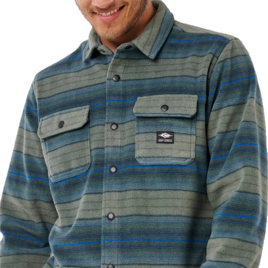 Rip Curl Fun Times Long Sleeve Snap-Button Polar Fleece Shirt 