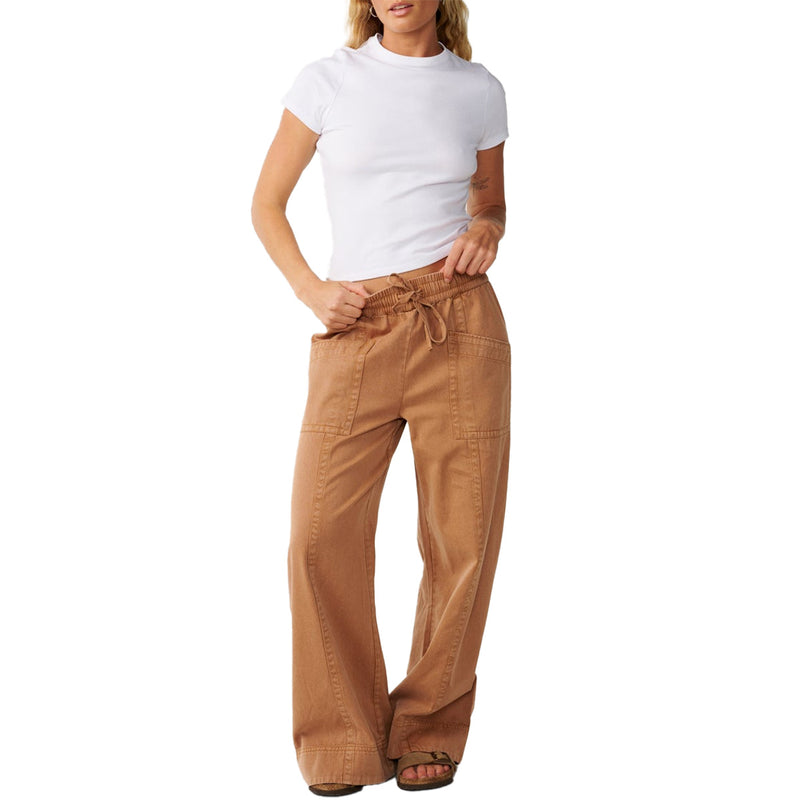 Load image into Gallery viewer, Rip Curl Women's Bossa Nova Twill Wide Leg Pants 6
