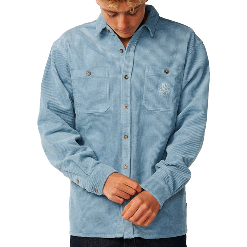 Load image into Gallery viewer, Rip Curl Premium Surf Cord Long Sleeve Button-Up Flannel Shirt 1
