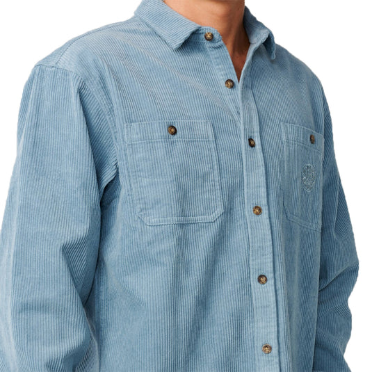 Rip Curl Premium Surf Cord Long Sleeve Button-Up Flannel Shirt 4