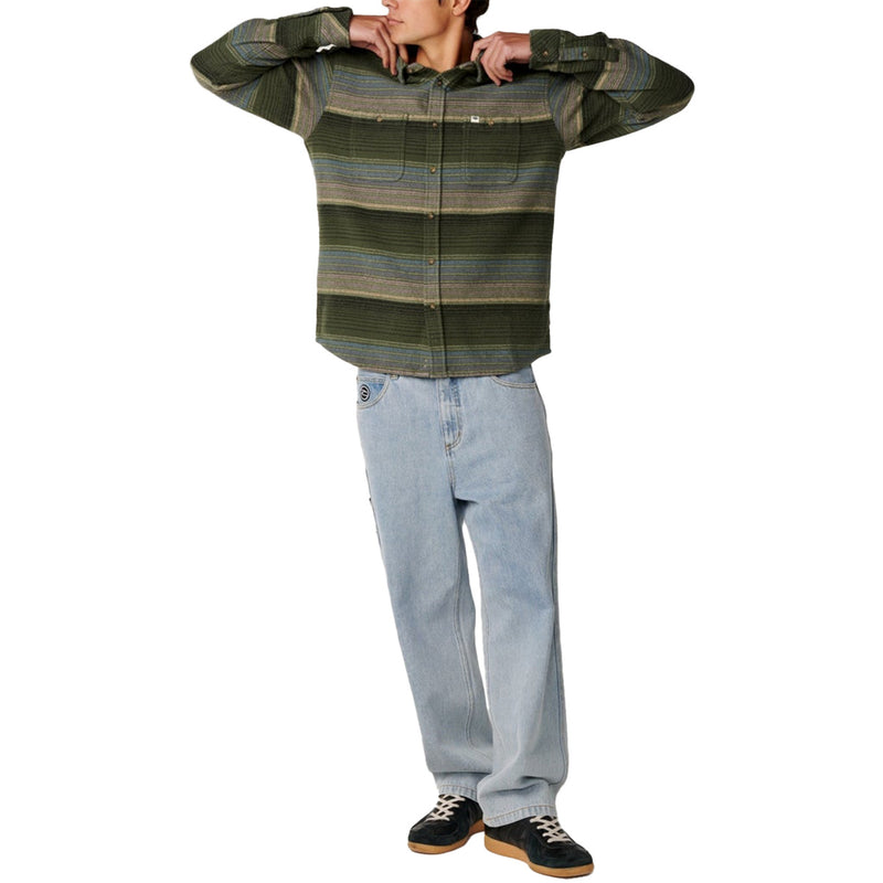 Load image into Gallery viewer, Rip Curl Classic Surf Baja Long Sleeve Button-Up Flannel Shirt
