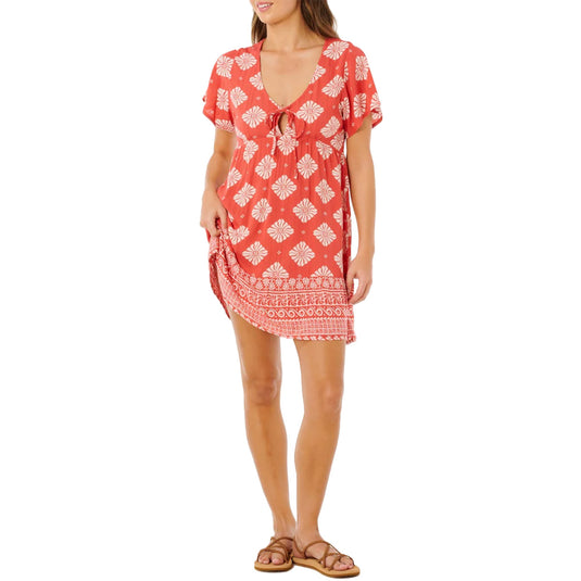 Rip Curl Women's Ventura Tiered Short Sleeve Mini Dress 