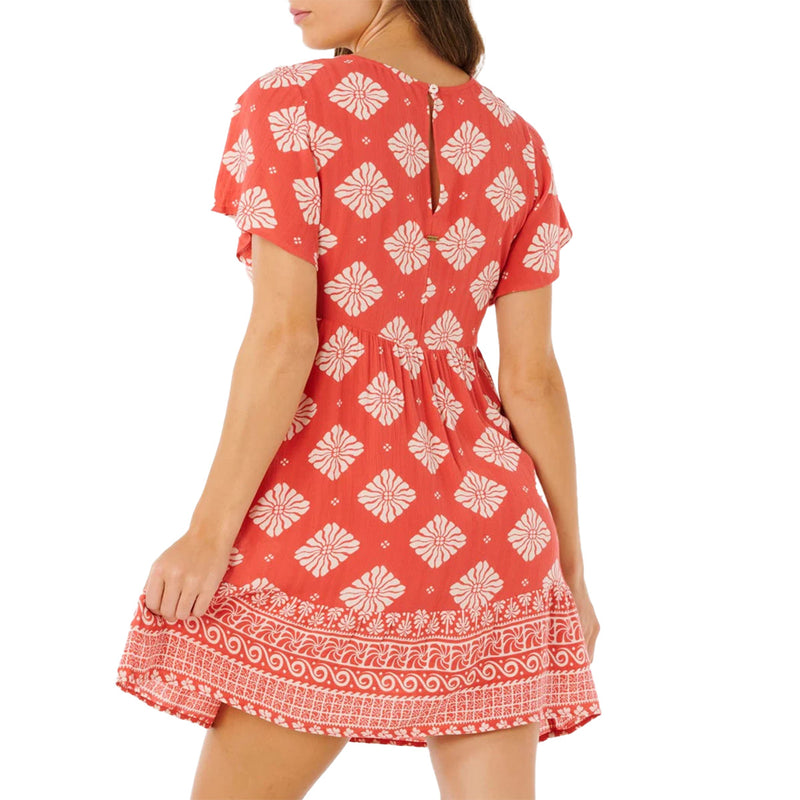 Load image into Gallery viewer, Rip Curl Women's Ventura Tiered Short Sleeve Mini Dress 2
