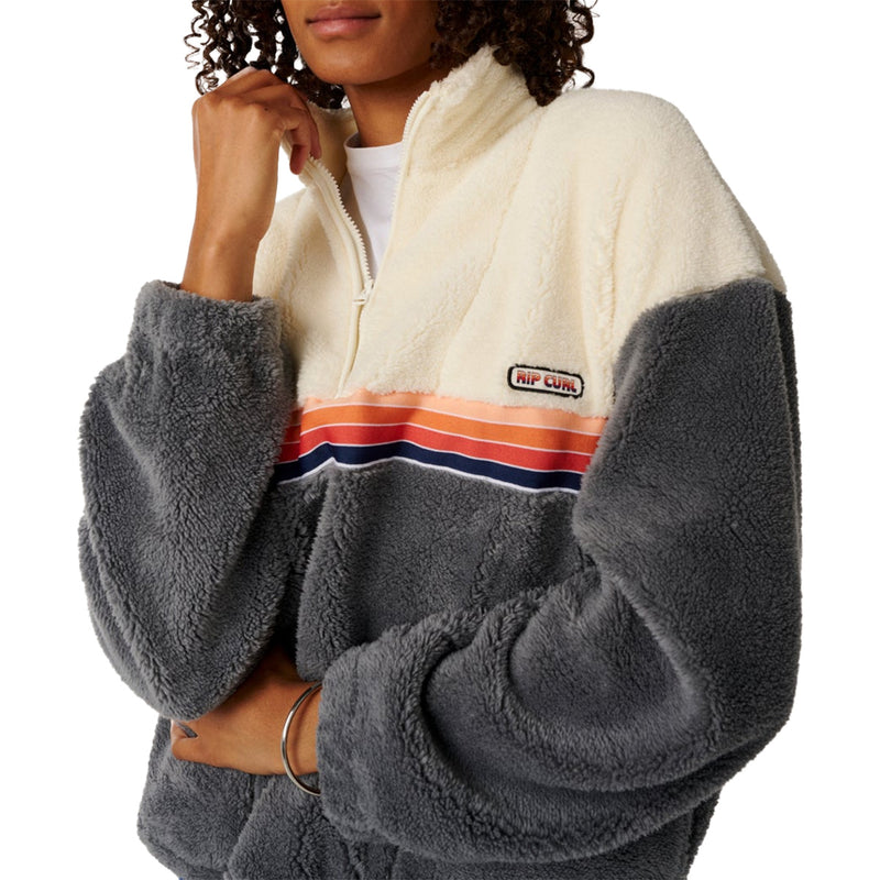 Load image into Gallery viewer, Rip Curl Women's Surf Revival Quarter-Zip Polar Pullover Fleece 4
