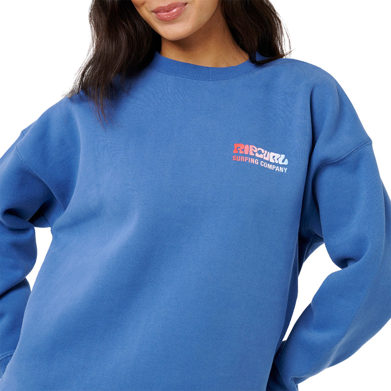 Load image into Gallery viewer, Rip Curl Women's Surf Puff Heritage Crew Sweatshirt 4
