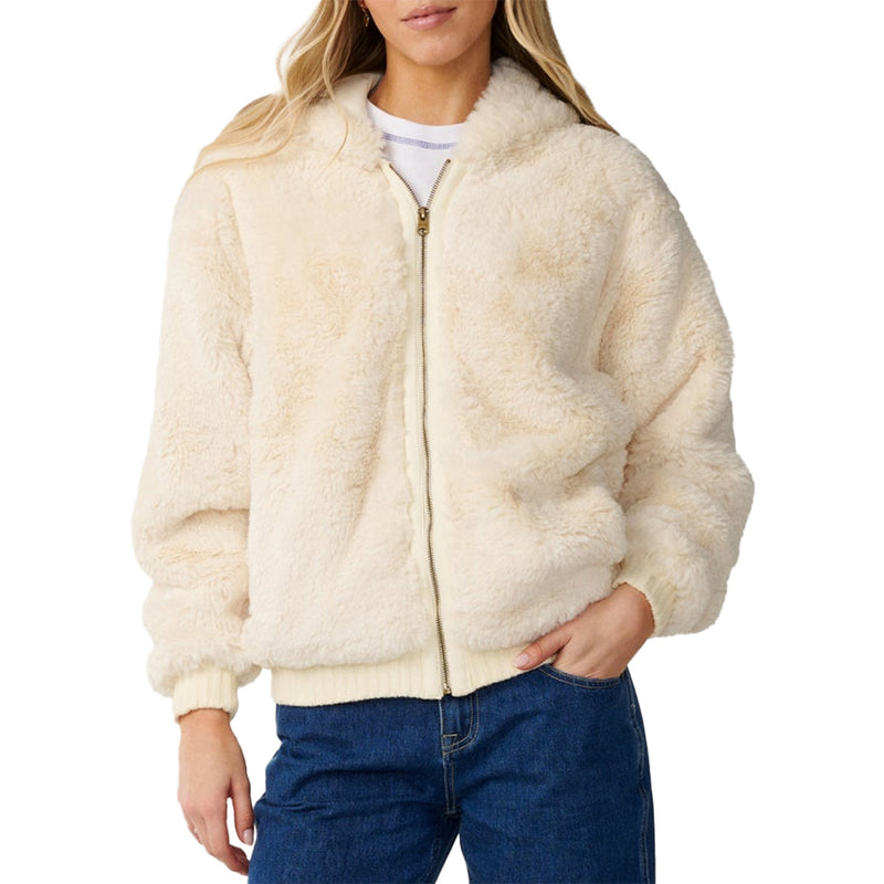 Load image into Gallery viewer, Rip Curl Women's Bossa Nova Fluffy Polar Fleece Zip-Up Hoodie
