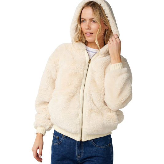 Rip Curl Women's Bossa Nova Fluffy Polar Fleece Zip-Up Hoodie