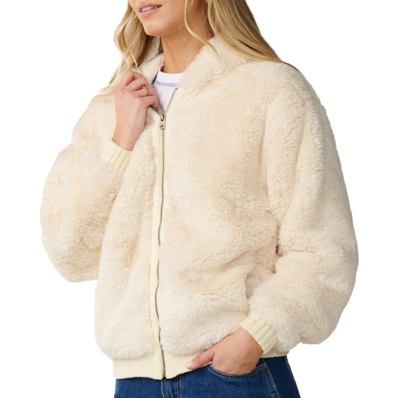 Load image into Gallery viewer, Rip Curl Women's Bossa Nova Fluffy Polar Fleece Zip-Up Hoodie
