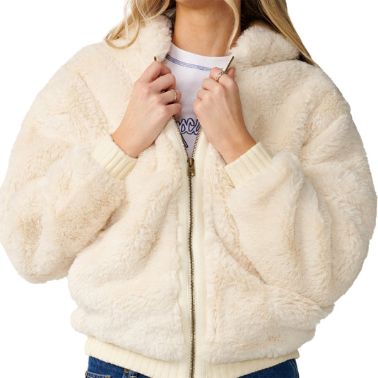 Rip Curl Women's Bossa Nova Fluffy Polar Fleece Zip-Up Hoodie