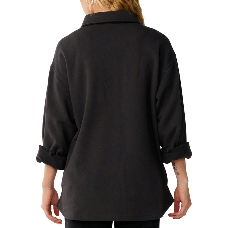 Load image into Gallery viewer, Rip Curl Women's Retro Swell Long Sleeve Button-Up Fleece Overshirt
