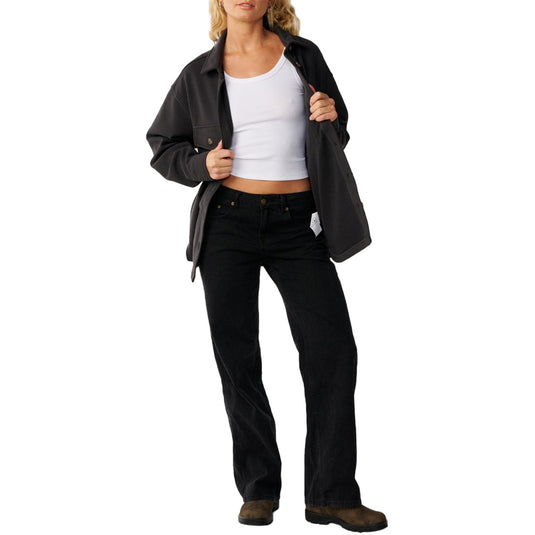 Rip Curl Women's Retro Swell Long Sleeve Button-Up Fleece Overshirt