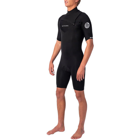 Rip Curl Dawn Patrol 2mm Short Sleeve Chest-Zip Spring Wetsuit • 2024