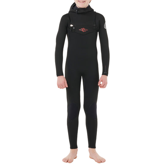 Rip Curl Youth Dawn Patrol 5/4 Hooded Chest-Zip Wetsuit