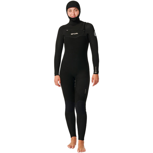 Rip Curl Women's Dawn Patrol 5/4 Hooded Chest-Zip Wetsuit - 2024